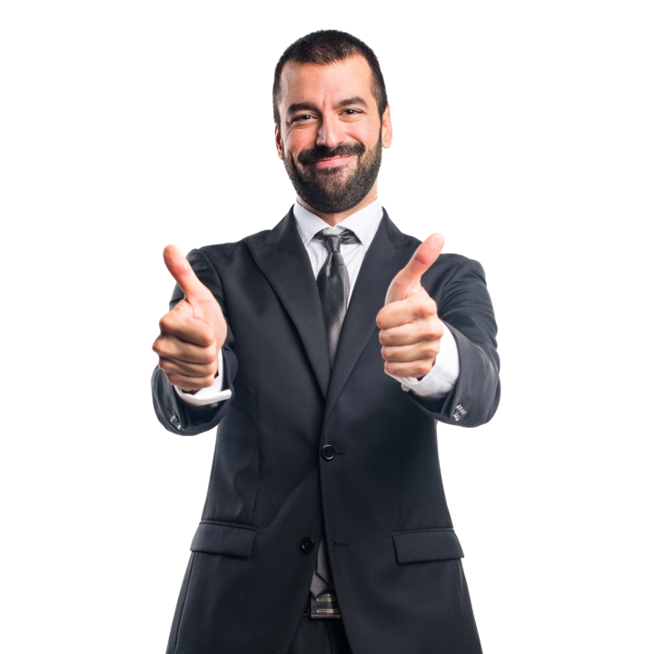 businessman with thumb up
